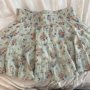 mint floral american eagle skirt